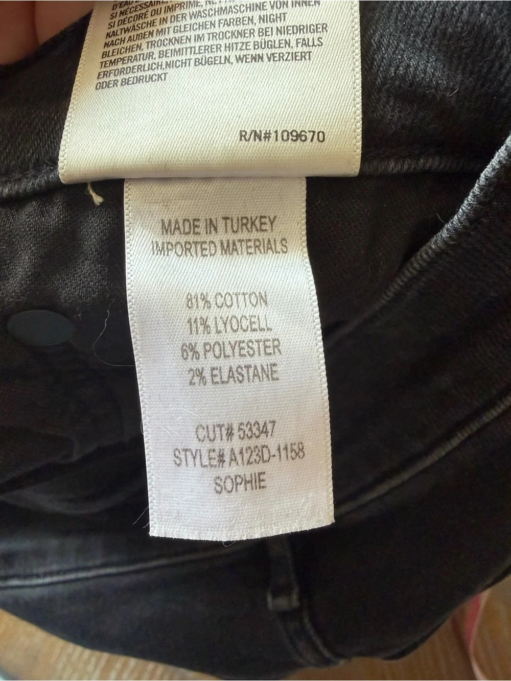 AGOLDE Sophie High Rise Skinny Jeans Size 25 Washed Black Stretch